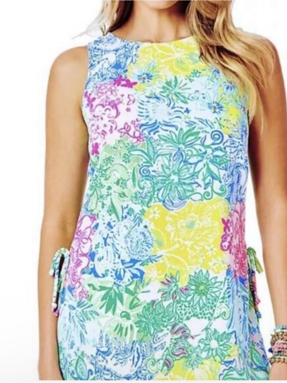 Lilly Pulitzer Sleeveless Multicolor Floral Shift Top